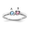 Sterling Silver Rhodium-plated Family Jewelry Mounting