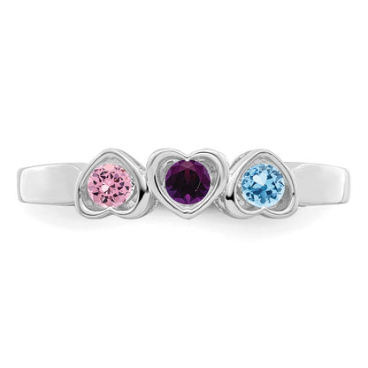 Sterling Silver Rhodium-plated Family Jewelry Mounting