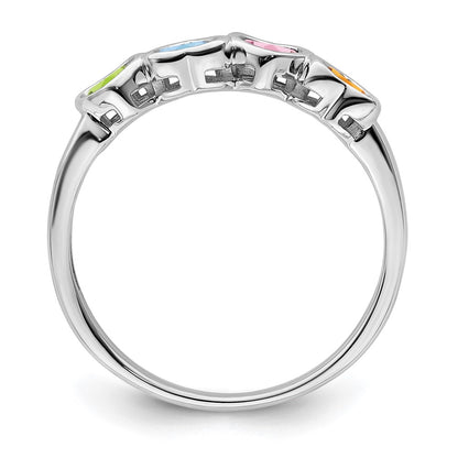 14k White Gold Family Jewelry Ring Mounting