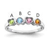 Sterling Silver Rhodium-plated Family Jewelry Mounting