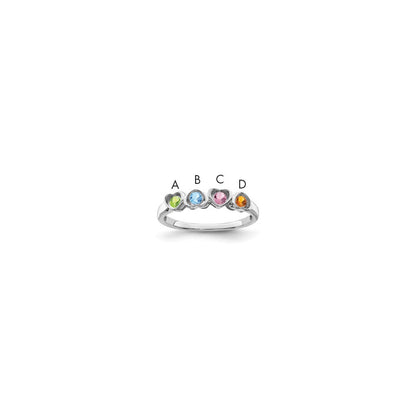 14k White Gold Family Jewelry Ring Mounting