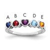 Sterling Silver Rhodium-plated Family Jewelry Mounting