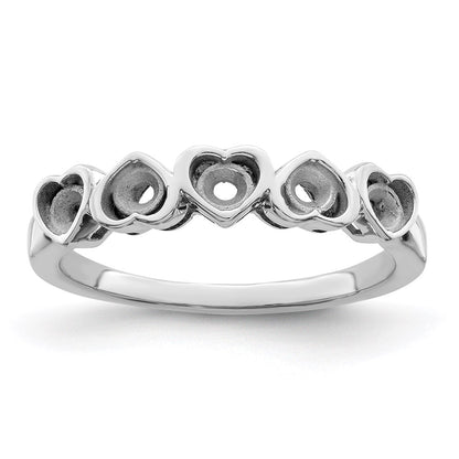 Sterling Silver Rhodium-plated Family Jewelry Mounting