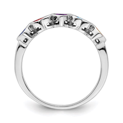 Sterling Silver Rhodium-plated Family Jewelry Mounting