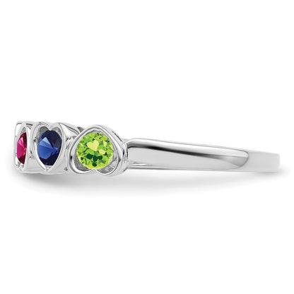 Sterling Silver Rhodium-plated Family Jewelry Mounting