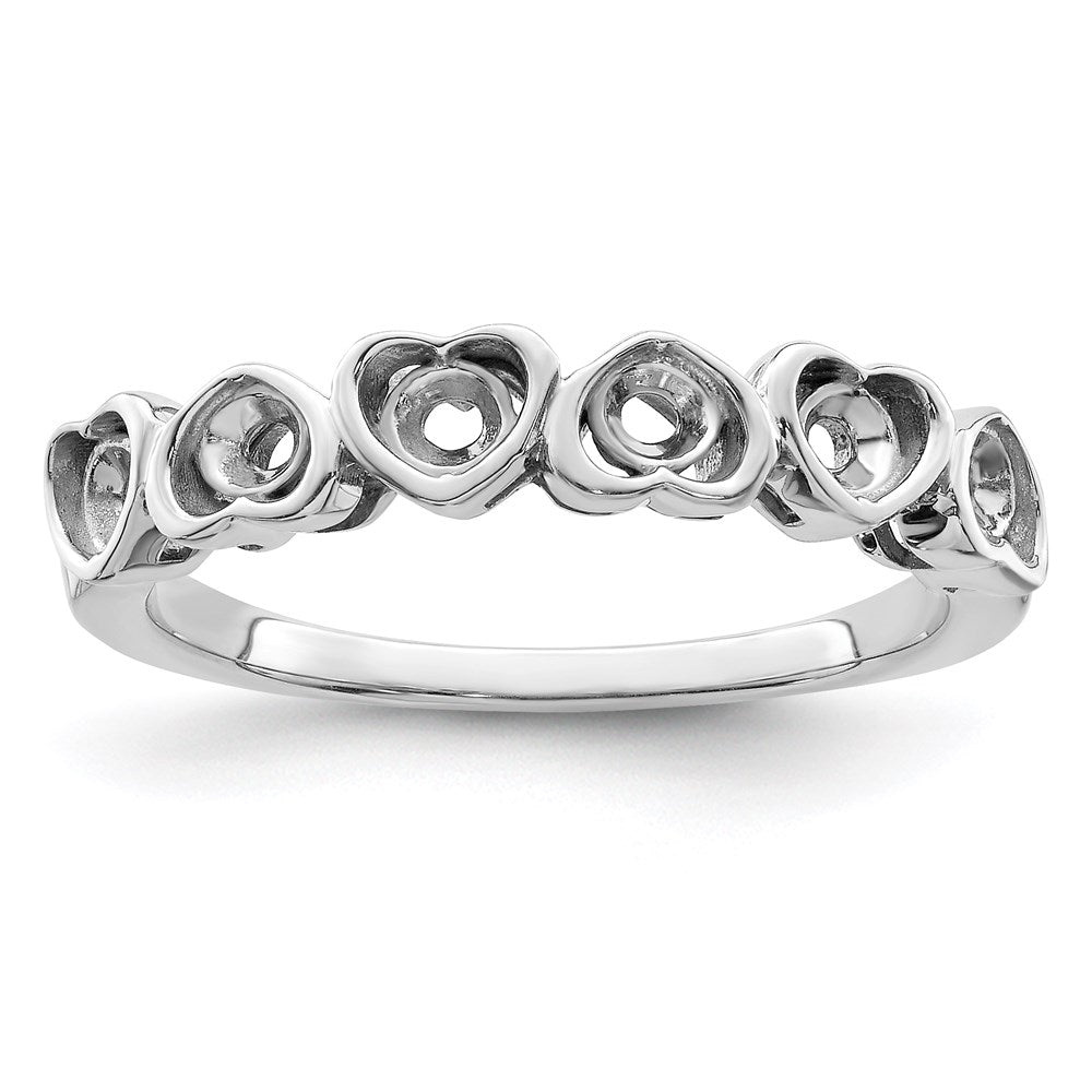 14k White Gold Family Jewelry Ring Mounting
