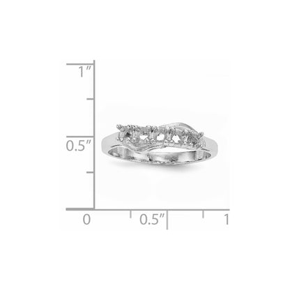 14k White Gold Family Jewelry Ring Mounting