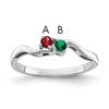 Sterling Silver Rhodium-plated Family Jewelry Mounting