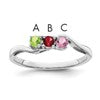 Sterling Silver Rhodium-plated Family Jewelry Mounting