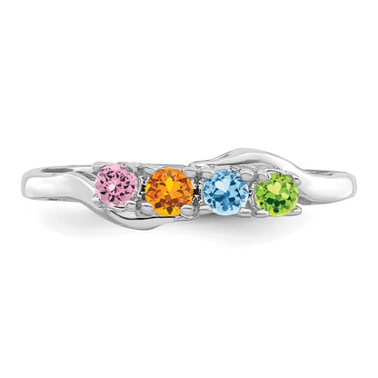 14k White Gold Family Jewelry Ring Mounting