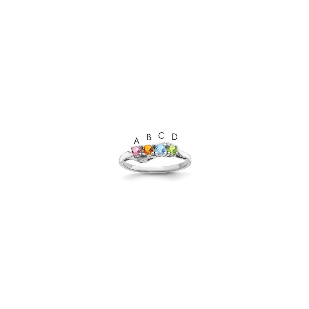 14k White Gold Family Jewelry Ring Mounting