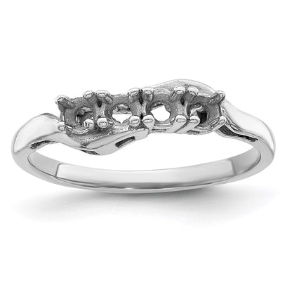 Sterling Silver Rhodium-plated Family Jewelry Mounting