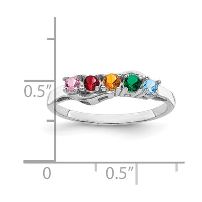 Sterling Silver Rhodium-plated Family Jewelry Mounting