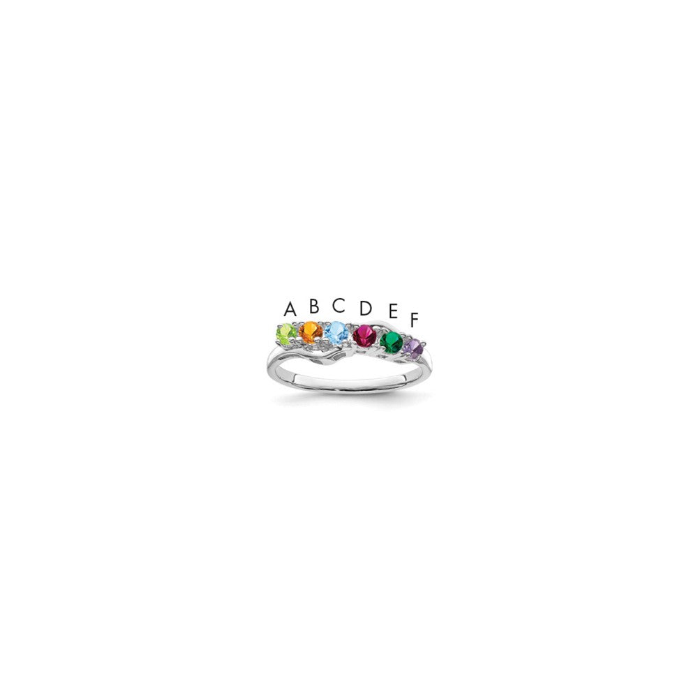 14k White Gold Family Jewelry Ring Mounting