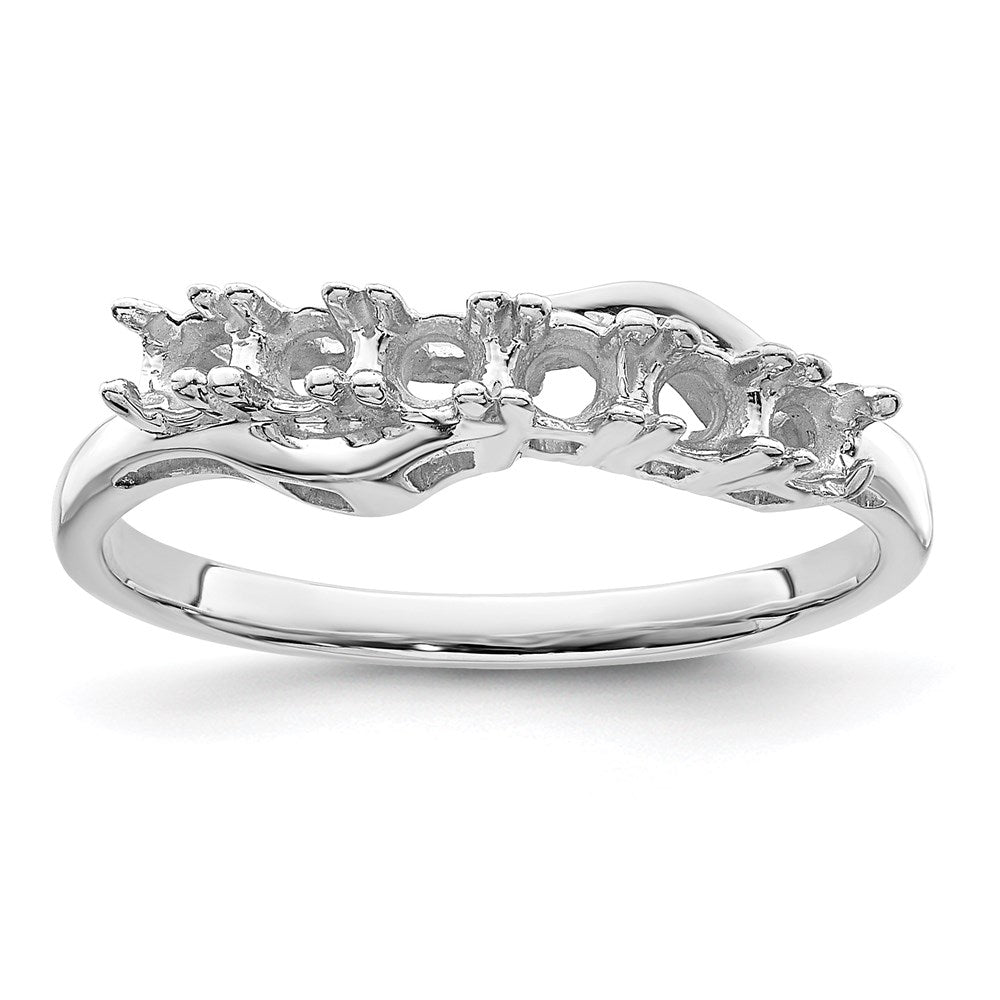Sterling Silver Rhodium-plated Family Jewelry Mounting