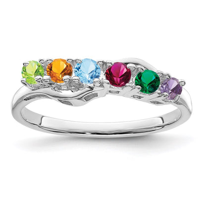 Sterling Silver Rhodium-plated Family Jewelry Mounting