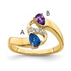 14k Synthetic Family Jewelry Ring