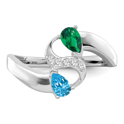 Sterling Silver Rhodium-plated Family Jewelry Mounting