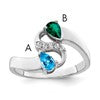 Sterling Silver Rhodium-plated Family Jewelry Mounting