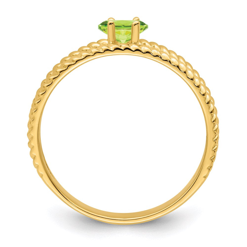 14k Polished 1-Stone Mothers Ring Mounting