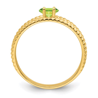 14k Polished 1-Stone Mothers Ring Mounting