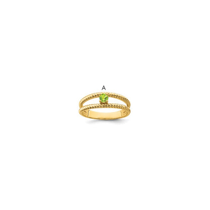 14k Polished 1-Stone Mothers Ring Mounting