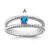 Sterling Silver Rhodium-plated Family Jewelry Mounting