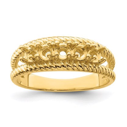 14k Polished 5-Stone Mothers Ring Mounting