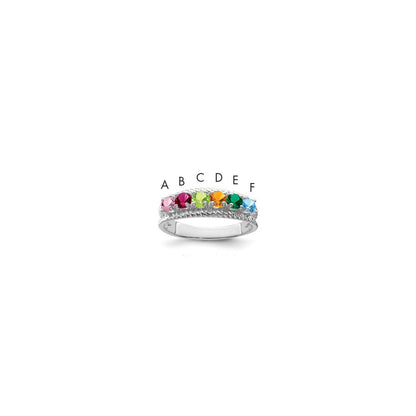 Sterling Silver Rhodium-plated Family Jewelry Mounting
