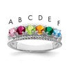 Sterling Silver Rhodium-plated Family Jewelry Mounting