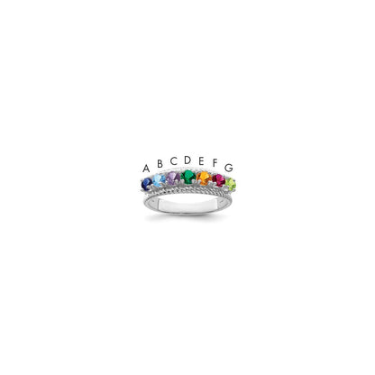 Sterling Silver Rhodium-plated Family Jewelry Mounting