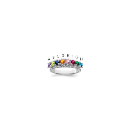 Sterling Silver Rhodium-plated Family Jewelry Mounting