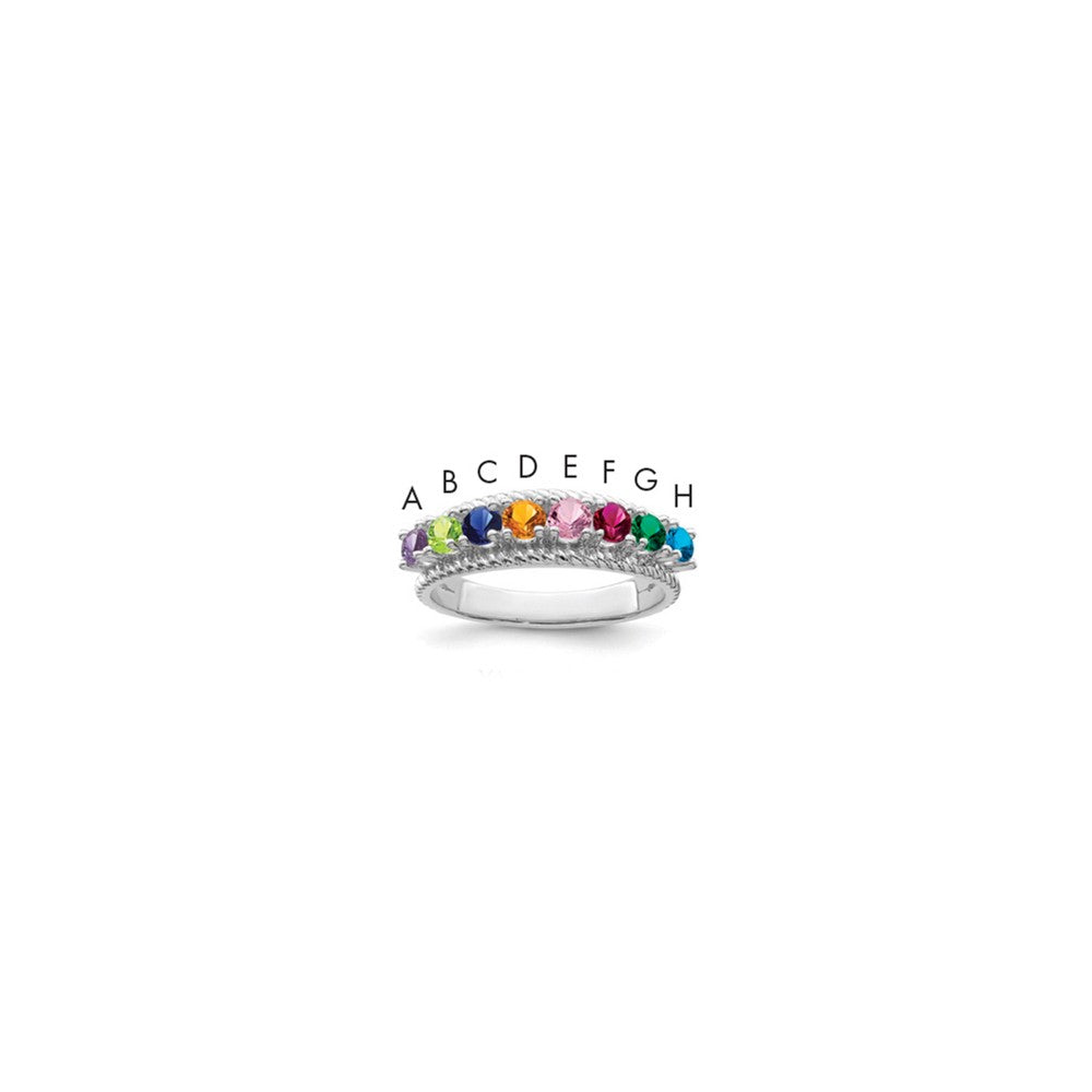 Sterling Silver Rhodium-plated Family Jewelry Mounting