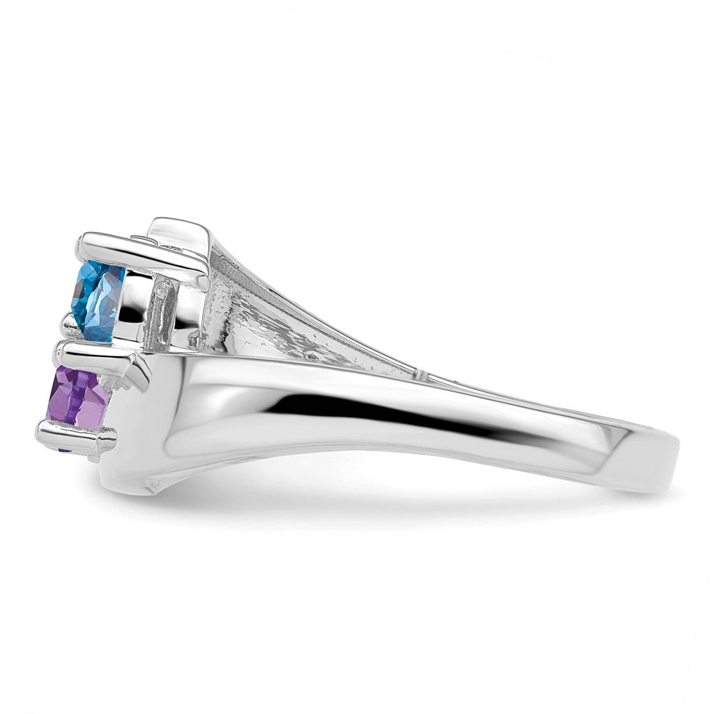 Sterling Silver Rhodium-plated Family Jewelry Mounting