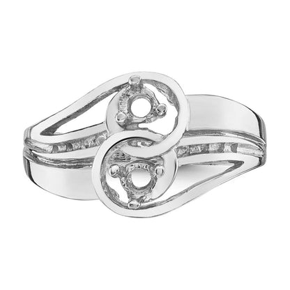 14k White Gold Family Jewelry Ring Mounting