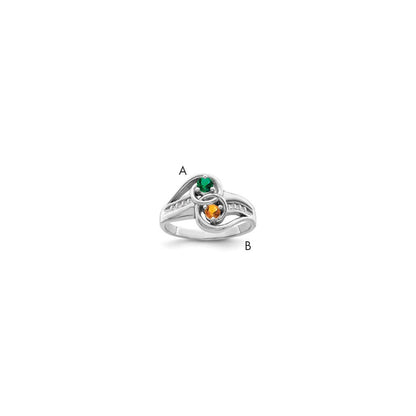 14k White Gold Family Jewelry Ring Mounting