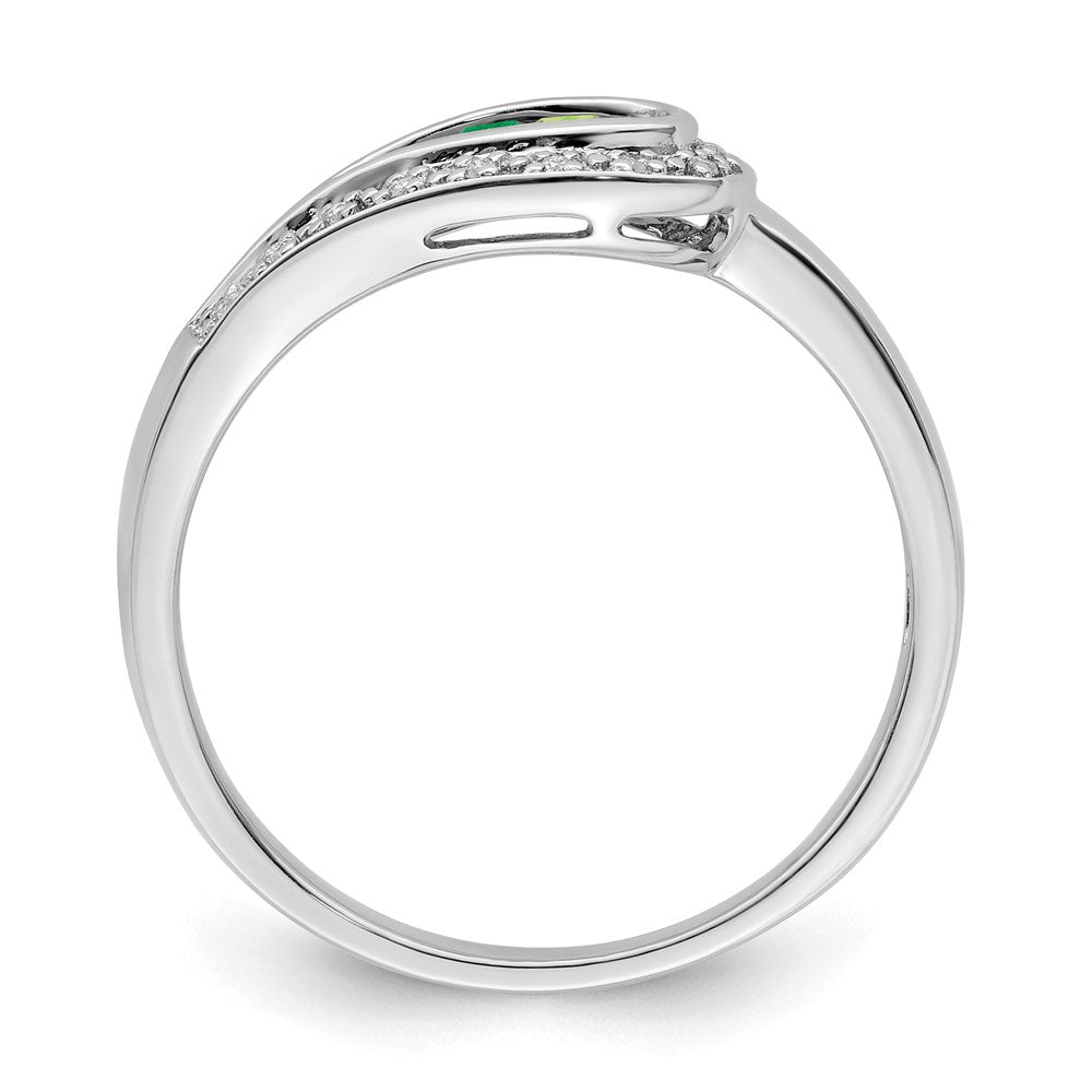 14K White Gold Family Jewelry Diamond Semi-Set Ring