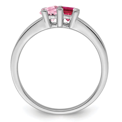 14K White Gold Family Jewelry Diamond Semi-Set Ring