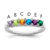14K White Gold Family Jewelry Diamond Semi-Set Ring