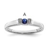 14K White Gold Family Jewelry Diamond Semi-Set Ring