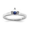 14K White Gold Family Jewelry Diamond Semi-Set Ring
