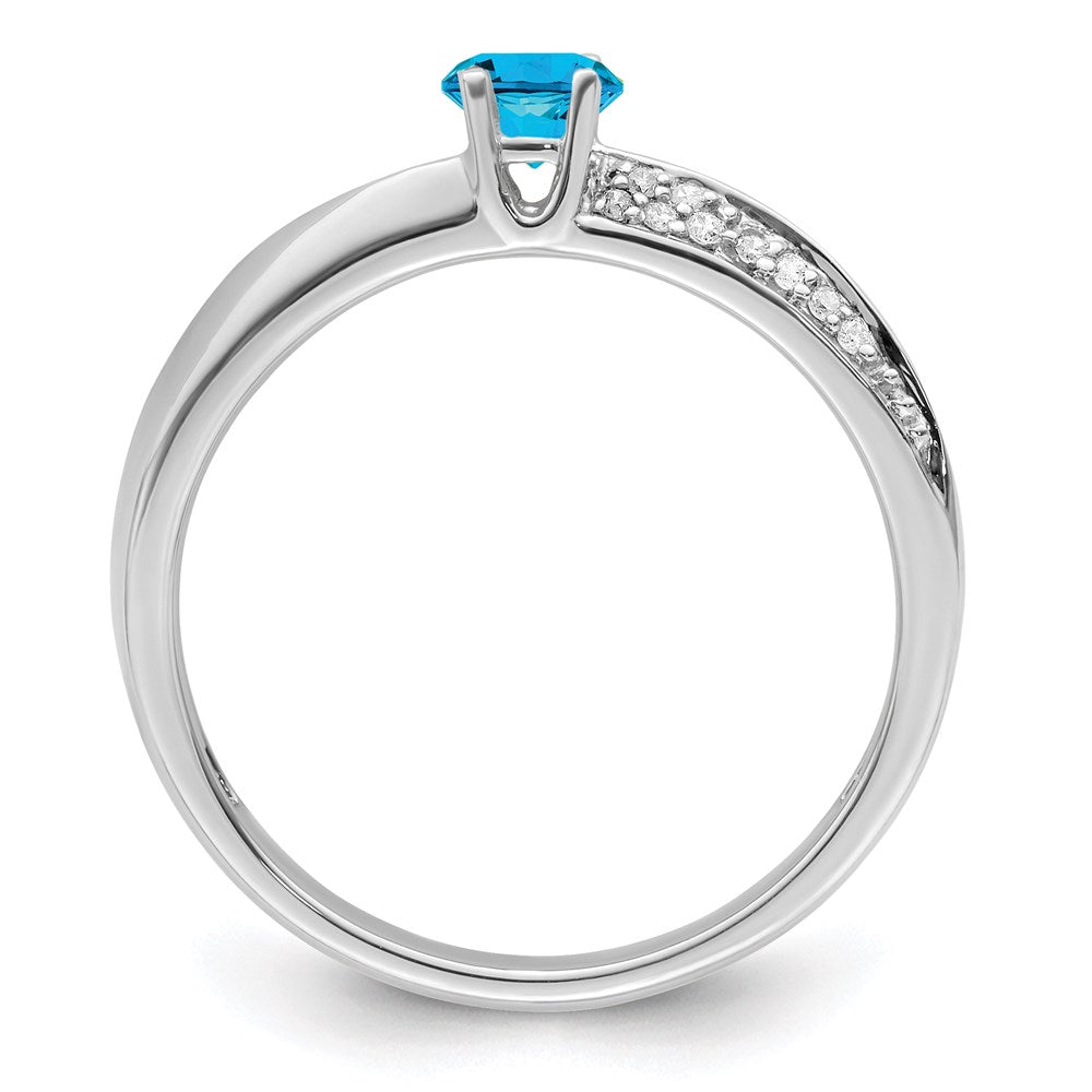 14K White Gold Family Jewelry Diamond Semi-Set Ring
