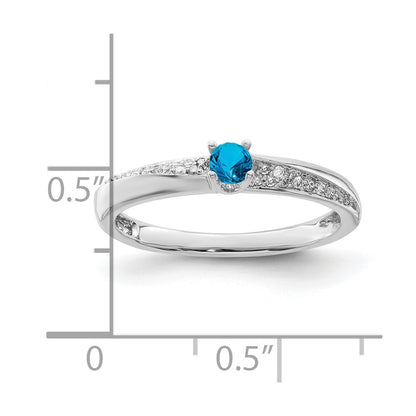 14K White Gold Family Jewelry Diamond Semi-Set Ring