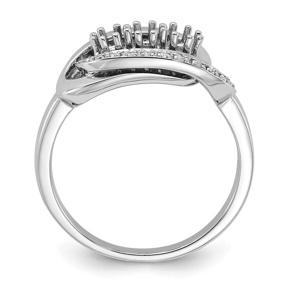 14K White Gold Family Jewelry Diamond Semi-Set Ring