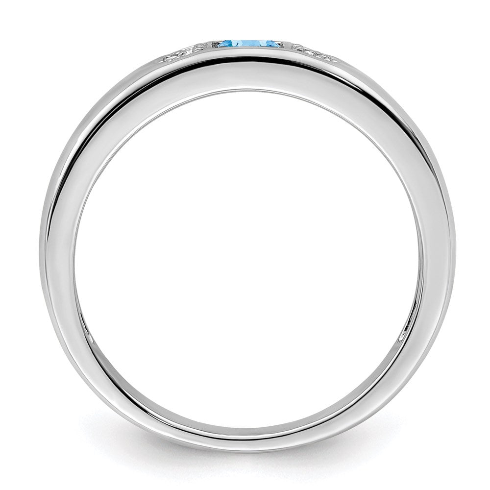 14K White Gold Family Jewelry Diamond Semi-Set Ring