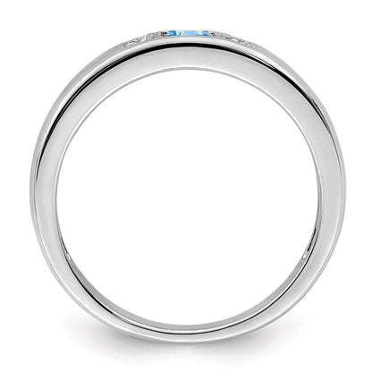 14K White Gold Family Jewelry Diamond Semi-Set Ring