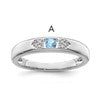 14K White Gold Family Jewelry Diamond Semi-Set Ring