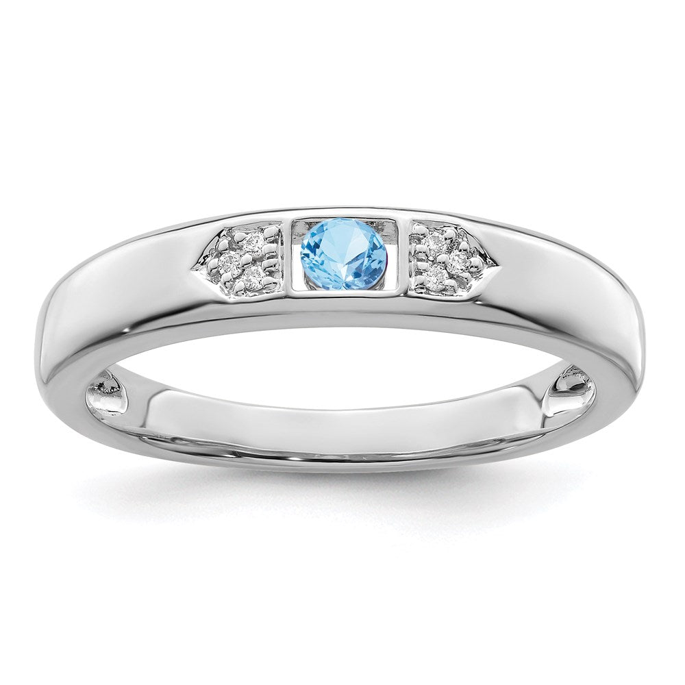 14K White Gold Family Jewelry Diamond Semi-Set Ring