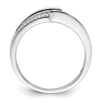 14K White Gold Family Jewelry Diamond Semi-Set Ring