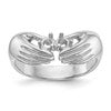 14k White Gold 6 Stone Family Ring Mounting